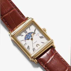 Noah x Timex Moon Phase Watch- Brown/Gold Finish